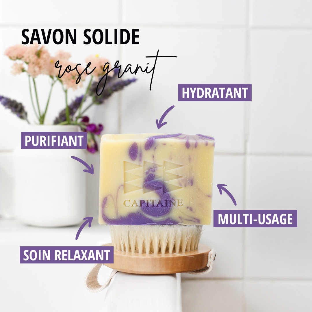 Savon à l'huile d'amande Rose Granit
