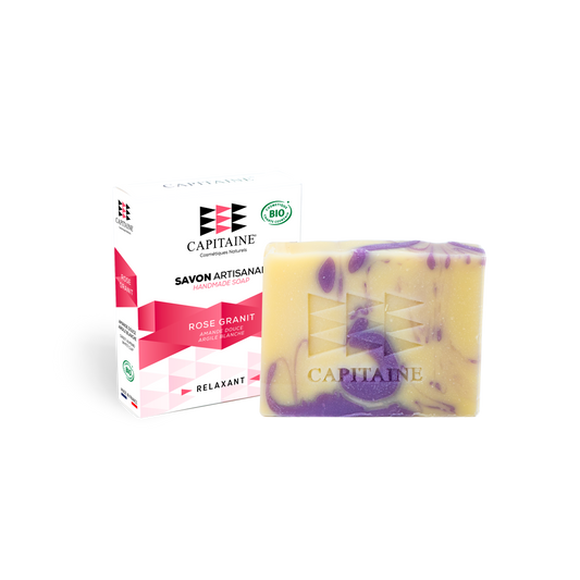 Savon à l'huile d'amande Rose Granit
